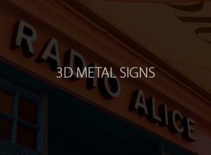 3d metal signs