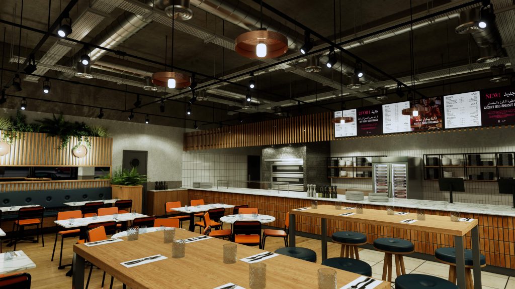 pizzaexpress saudi visual 3D render 1
