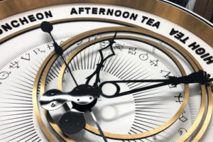 Decorative clock with illustrated animals on its face